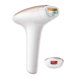 Epilator IPL Philips Lumea SC1997/00, 250.000 impulsuri, senzor piele, accesoriu corp si fata, utilizare cu fir, husa, Roz/Alb P
